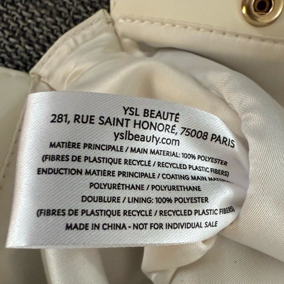 Yves Saint Laurent Beauty Cream Logo Pouch Cosmetic Bag Lotion Miniatures New - Picture 11 of 17